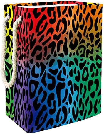DEYYA vodootporne korpe za veš visoke čvrste sklopive leopard uzorak crvena žuta ljubičasta zelena Print