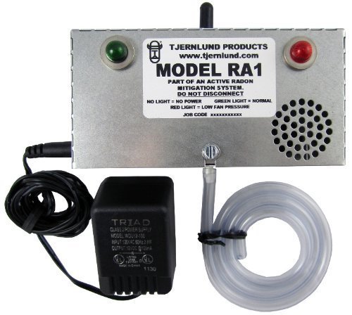Tjernlund RA1 Radon Alarm za kvar ventilatora za sigurnost Pro Radon sistema za ublažavanje
