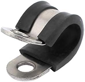 X-dree dia gumeni obloženi R-u obliku cijevi od nehrđajućeg čelika Clip kabel (12 mm dia tubu u Gomma a