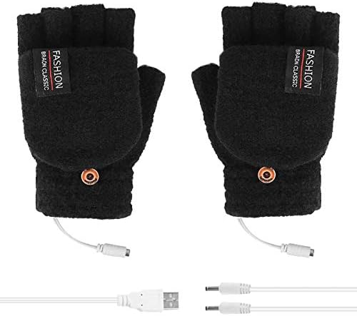 Muškarci Mitten Topla puna i pola laptopa Ženska zimska pletene rukavice za ruke USB grijane rukavice Žene