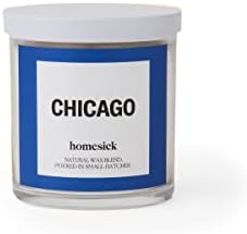 Domaćim premium mirisne svijeće, Chicago - mirisi sandalovine, bergamot, 7,5 oz, 30-35 sati sagorijevanje,