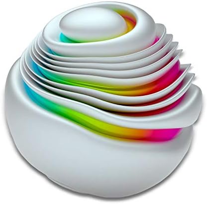 Startonight akrilna staklena zidna Umjetnost-raznobojni okrugli Spiralni Rainbow Decor - sjajni umjetnički