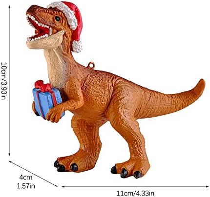 Resin 3d Božić Dinosaurus ukras privjesak, Božić drvo viseći ukras za zid vrata prozor Božić drvo viseći
