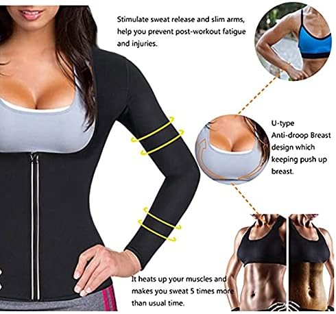 ZYZMH novi ženski neopren gubitak težine Top Hot Sweat Workout T Shirt dugi rukav Shirt Body Shaper odijelo