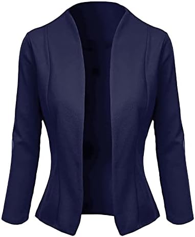 Blazers za ženska modna casual poslovna kancelarija otvorena prednja kardigan jakna ljetni trendi blazer