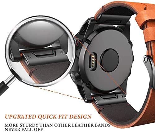 DFAMIN prava italijanska goveđa koža QuickFit traka za sat za Garmin Fenix 7X 7 Watch Easyfit Wrist Band