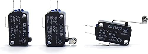 XIANGBINXUAN Micro Switches 10pcs izdržljiv Micro Limit Switch Roller vodootporan trenutno izdržljiv 10a