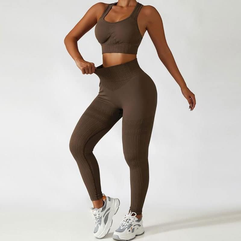 Wpyyi Beamwless Yoga Set Ženski sportski odijela Teretna odjeća Fitness setovi ženska odjeća Dvodijelna