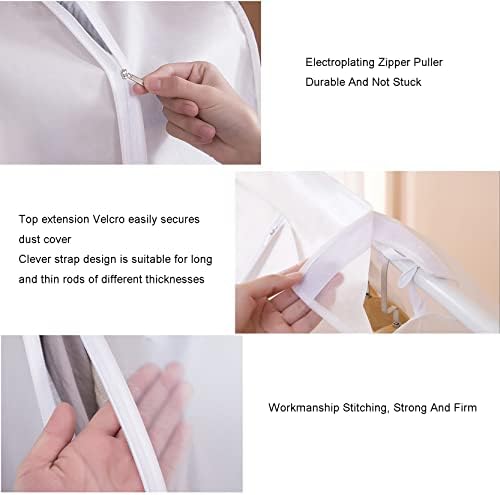 Yqjymfz Garment torbe otporne na prašinu, navlake za odjeću zaštitne torbe PEVA prozirne, viseće torbe za