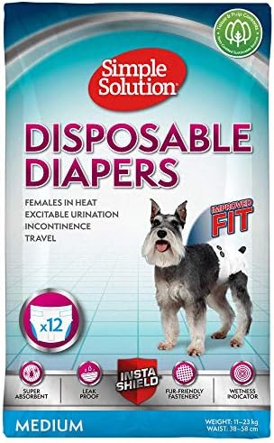 Jednostavno rješenje jednokratne pseće pelene za ženske pse / Super upijajući nepropusni Fit / srednji /