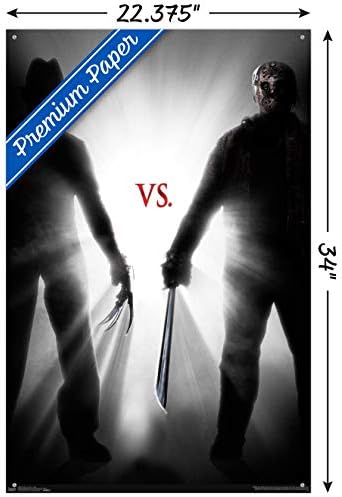 Freddy vs. Jason - Lagani zidni poster sa push igle