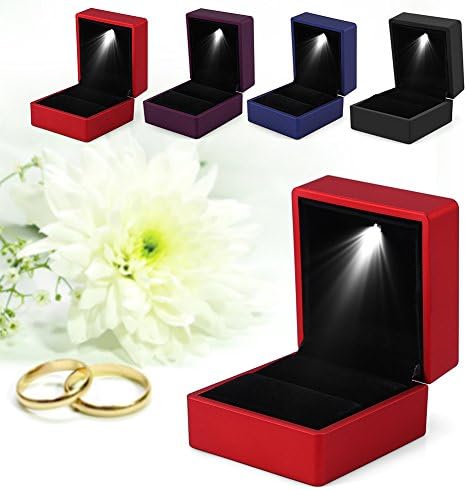 LED svjetlosvjed prstenastih naušnica prsten za poklon poklon futrola za vjenčanje prsten nakit za pakiranje
