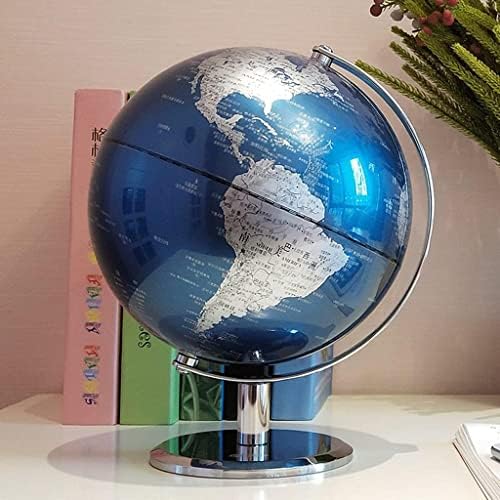 Depila World Globe Latitude Dužina svjetskog stola globus sa hromiranim metalnim postoljem i visokom čistom