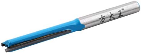 X-DREE Carbide vrhom dvostruko flauta ekstra dugo ravno Router Bit plava 32mm Long (Punta ranurada doble