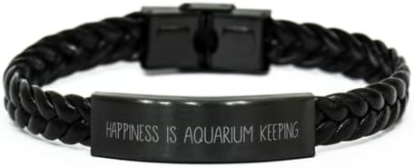 Brilliant Aquarium Keeping pletena kožna narukvica, sreća je akvarijum, inspirativni pokloni za muškarce