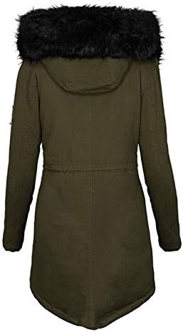 Žene Jesen-Zima Fuzzy Fleece topli FAUX krzna jakna kaput prema gorjskoj odjeći prevelizirana čvrsta debela