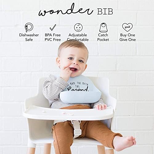 Bella Tuno Wonder BIB - podesivi silikonski bebini bibs za djevojčice i dječake, izdržljiv i vodootporan