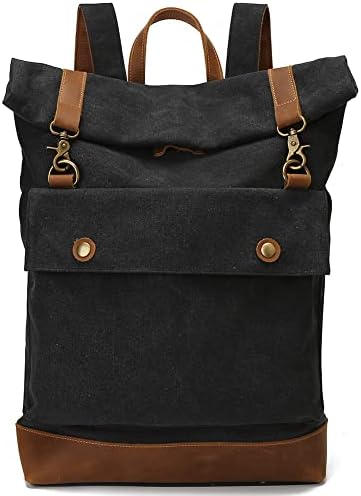 Womleys Platneni backpack za laptop za muškarce, houlean ranac za kupovinu planinarski dnevni paket ruksack