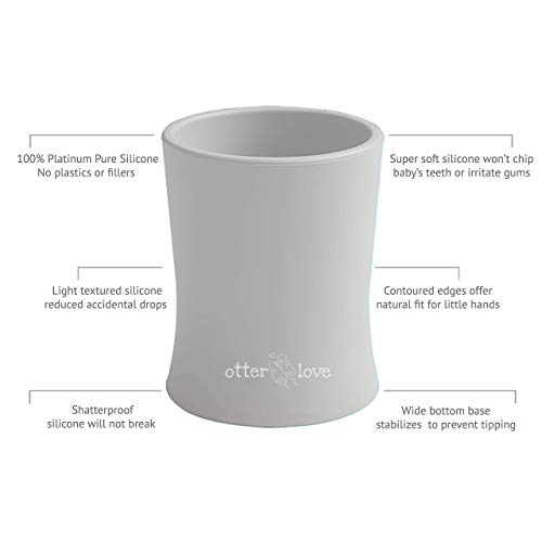 otterlove prirodni Grip silikonska čaša i vodootporni Silikonski Bib-rumenilo & Sand Bundle