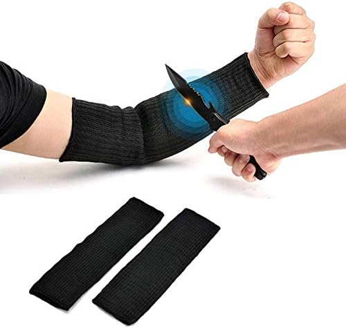 Yosoo Crni Kevlar rukav za zaštitu ruka za zaštitu od ruka protiv reza otporni na bez reza, sigurnost protiv