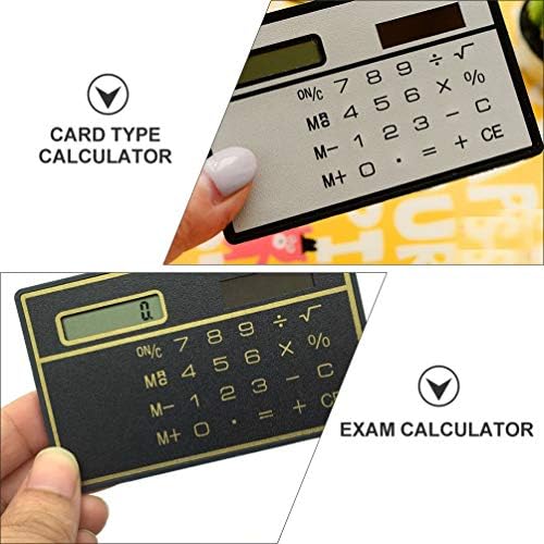 Nuobesty 4pcs Mini solarni kalkulator snage plastični ultra tanki tip džepnog kalkulatora