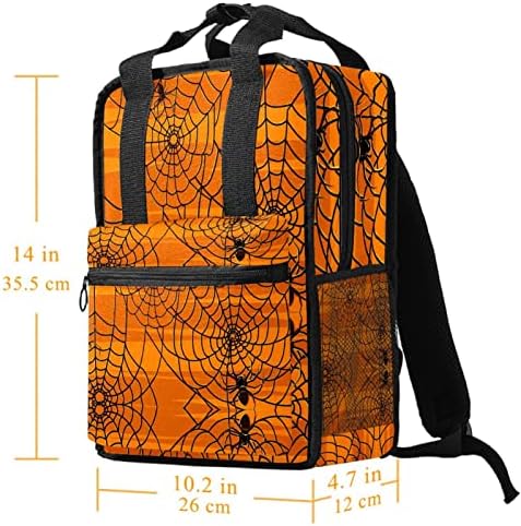 Tbouobt putni ruksak lagani laptop Ležerni ruksak za žene Muškarci, Halloween Spider Web