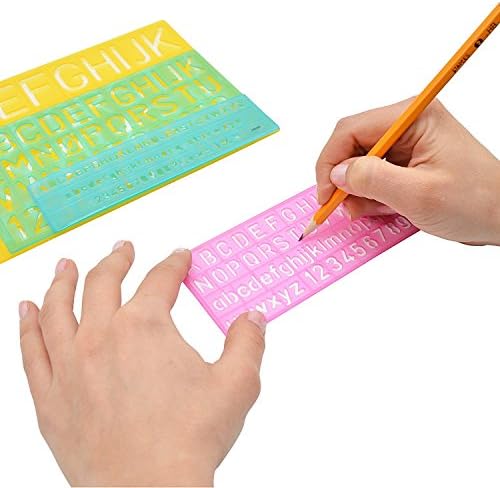 Westcott Lettercraft Set vodiča za Plastična slova, boja varira, slučaj od 144