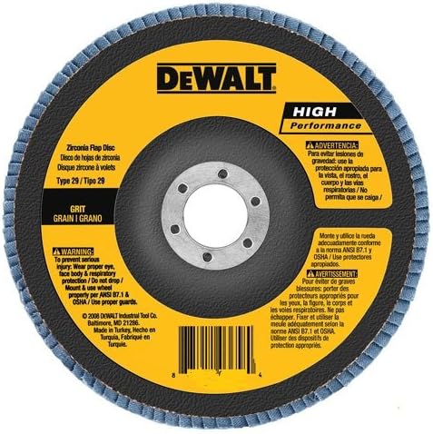 DEWALT DW8338 5-inčni sa 7/8-inčni 24G tipa 29 HP flap diska