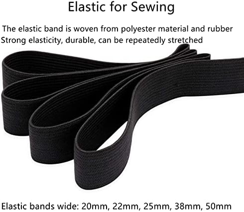 Dtkj elastične trake, Crna Elastika za šivaće zanatske potrepštine,10 yards / roll