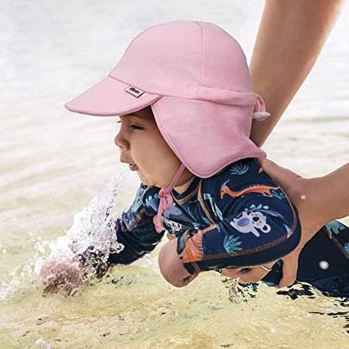 Baby Sun Hat Upf 50+ UV zraka Zaštita od sunca Dojenčad Ljetni plivajući šešir s vratnim poklopcem za dječake