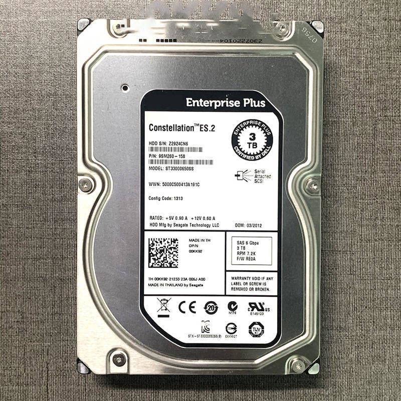 MIDTY 98% HDD for EQ 3TB 3.5 SAS 64MB 7200RPM for Internal HDD for Server HDD for 00KK92 0KK92 ST33000650SS