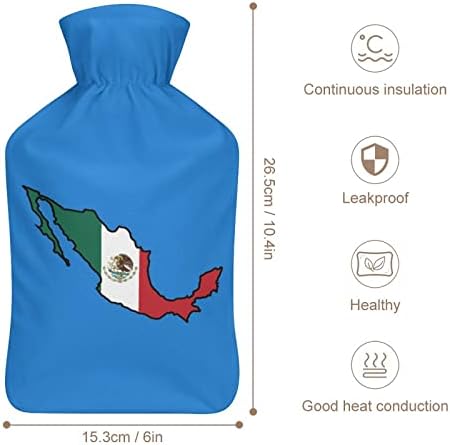 Mapa meksičke zastave flaša za toplu vodu 1000ml sa mekanim poklopcem uklonjiva vreća za ubrizgavanje vode