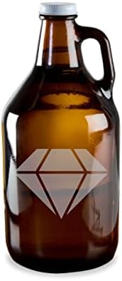 Dizajn šalica za mlijeko blista na Bling Diamond urezanom staklu pivo Growler 64 oz