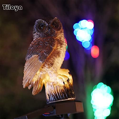 TILOYA Owl Solarno vrtno svjetlo Pro, slatka Sova vanjsko dvorišno svjetlo vodootporno divno vrtno svjetlo