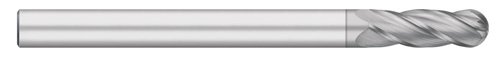 Titan TC98508 čvrsti karbidni krajnji mlin, izuzetno duga dužina, 4 flauta, kuglasti nos, spirala od 30