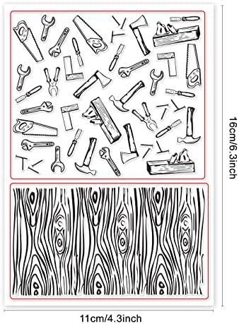 Globleland Carpenter Tools Pozadina jasne marke Drvena zrna silikonska maraka Gumene prozirne gumene marke