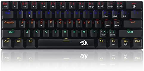 Redragon K613 60% Mini mehanička tastatura za igre 61 ključ Tenkeyless Rainbow LED pozadinskim osvjetljenjem