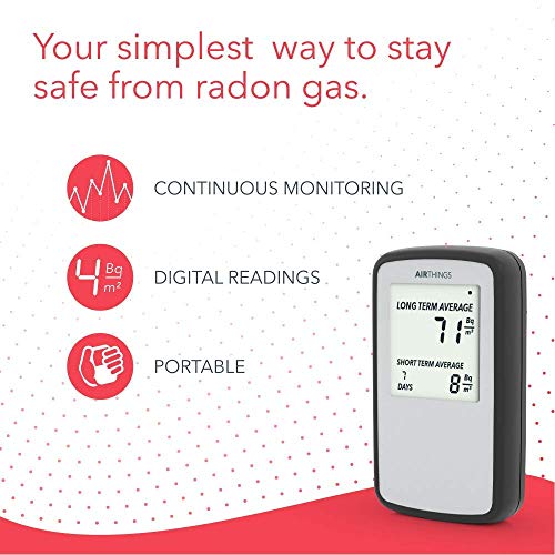 Korentium Home Radon detektor zrake 224 Prijenosni, lagana, jednostavna za upotrebu, AAA baterija upravljana,