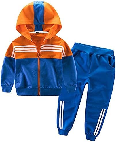 Genmoral Kids Boys 'Contrast Color Sports Trackeuits, patentni jakni i pantalone, Starost 3-12 godina