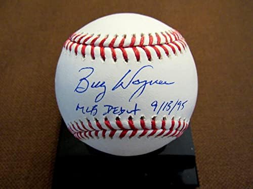 Billy Wagner MLB Debi 9.9.209. Astros Mets Atl potpisan auto OML bejzbol tristar - autogramirani bejzbol