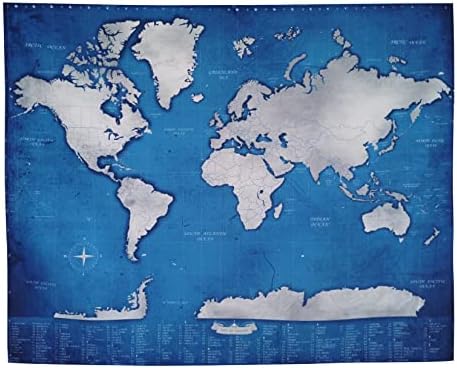 Mapa svjetske tapiserije debele platnene 97 x 77 cm sa drvenim pin za zidnu umjetnost Viseća soba Decor