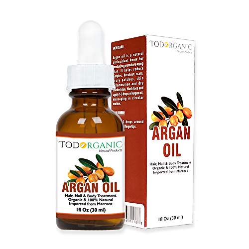 Aceite Marroquí de Argán Puro y Orgánico del USDA Para El Pelo, La Piel, La Cara y Las Uñas, 1 Onza