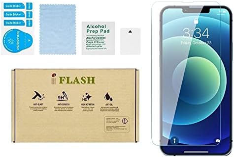 IFLASH HD Crystal Clear kaljeno staklo zaštitnik ekrana kompatibilan za Apple iPhone 13 Mini 5.4 2021 Model-bez