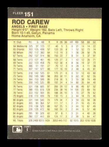 Šipka Carew Autographirana 1986 fleer kartica 151 California Angels SKU 186705 - AUTOGREMENI KARTICE