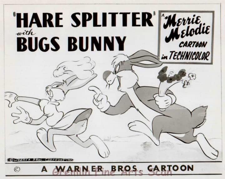 Bugs Bunny u studiju Hare Splitter lobi kartica za javnost - Warner Brothers