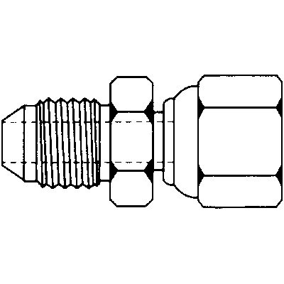 Adaptall 9022-06-L08-14 serija 9022 Adapter za ravno okretanje od ugljičnog čelika, 9/16-18 muški JIC x