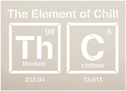 Thc element hladnoće šablona od Studior12 | MARIJUANA MARY JANE periodični stol | Craft DIY Chill Out Decor