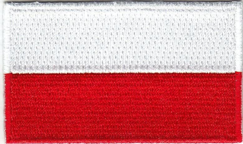Poljska zastava glačalo na flasteru Zastava Poljske 2 1/2