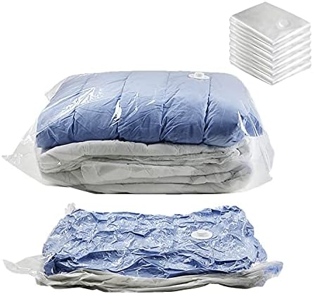 Vicarto Space Saver Vakuumske brtvene vrećice za pohranu, za krpe, udobnosti i deke, kompresijske torbe, 6 -Packa, 23,6 x 31,5 inča, bijelo, veliko
