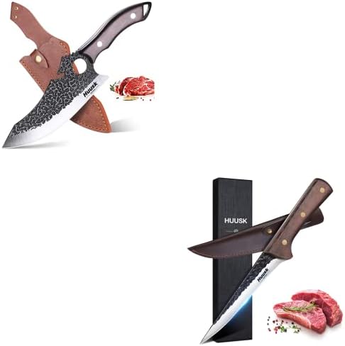 Huusk kovani nož za meso sa paketom s poklopcem s rukom kovanog zabojnog noža s omotačem